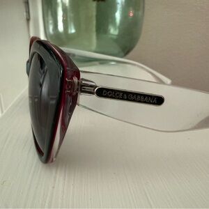 Dolce & Gabbana Red and Clear Sunglasses